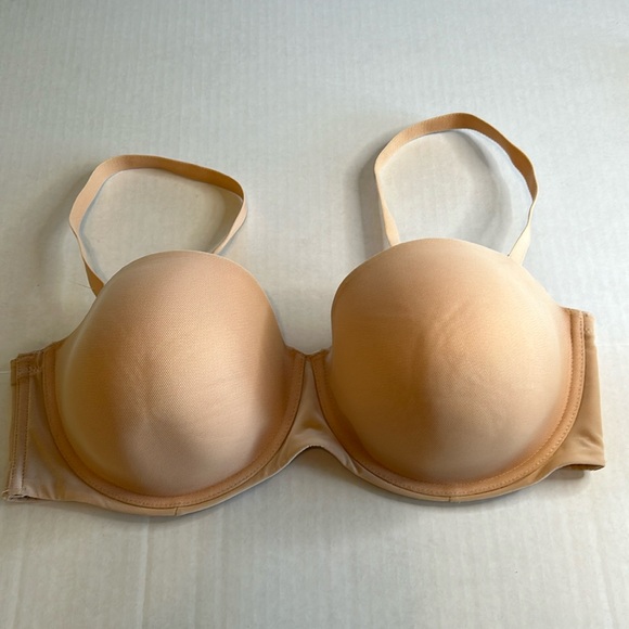 3/$25 Auden Lightly Lined Strap/Strapless Underwire Tan Bra. Size 40D - Picture 1 of 7